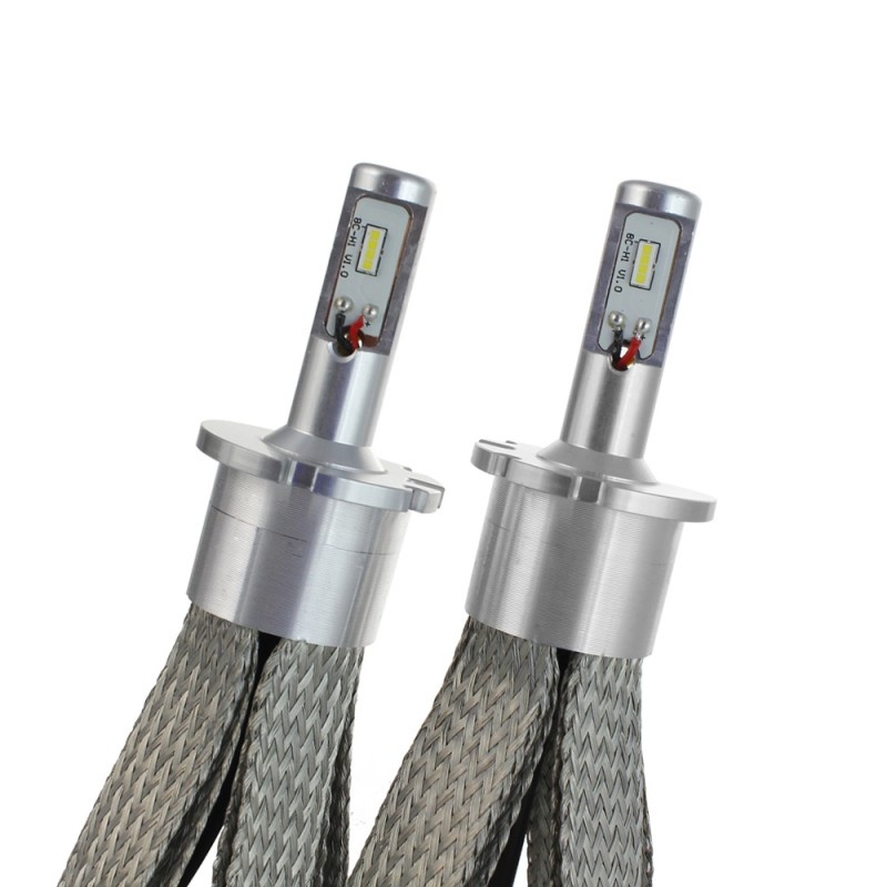 Set 2 LED-Uri Auto Techstar® 8C D4,H7 80w, 8000 Lumeni, 6500K, AUTO, 12-24 Volti, COB, Radiator Aluminiu Si Cupru - 2 | YEO
