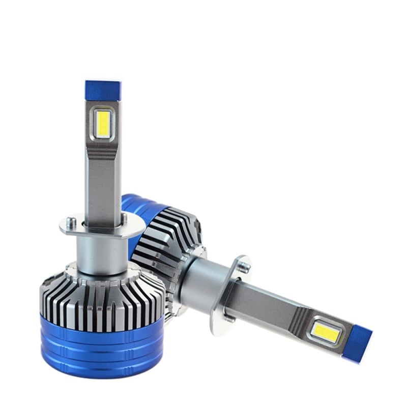 Set 2 LED-uri Auto Techstar® K11, H1, 55w, 8000 Lumeni, 6500K, AUTO, 12-24 Volti, CSP, Canbus, Miez Cupru, Radiator Aluminiu - 2 | YEO