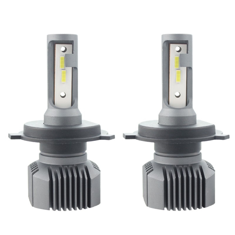 Set 2 LED-uri Auto Techstar® S1, H4, 40w, 4000 Lumeni, 6500K, AUTO, 12-24 Volti, CSP, Canbus, Radiator Aluminiu