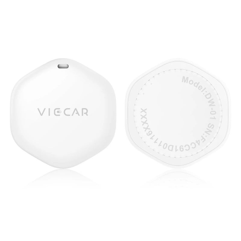 Set Dispozitiv Anti-pierdere Viecar DW01 GPS Tracker, Bluetooth, Smart Tag cu alarma, compatibil cu iOS Find My, localizare in timp real, pentru copii, animale, auto, chei, bagaje, Alb - 1 | YEO