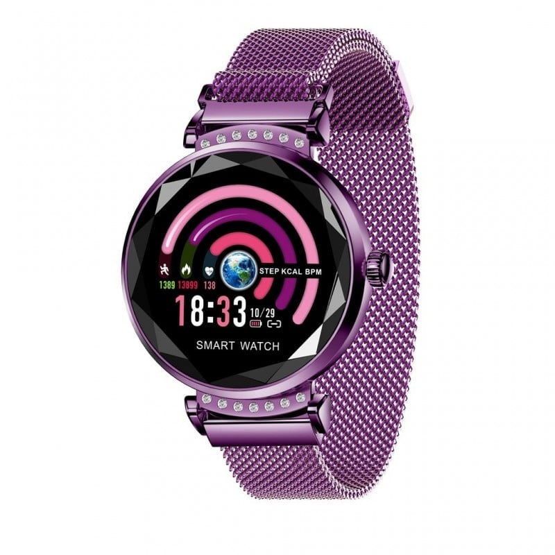 Smartwatch Fitness Sport Mov Elegant pentru Dama H2 cu Monitorizare Somn si Cardiaca