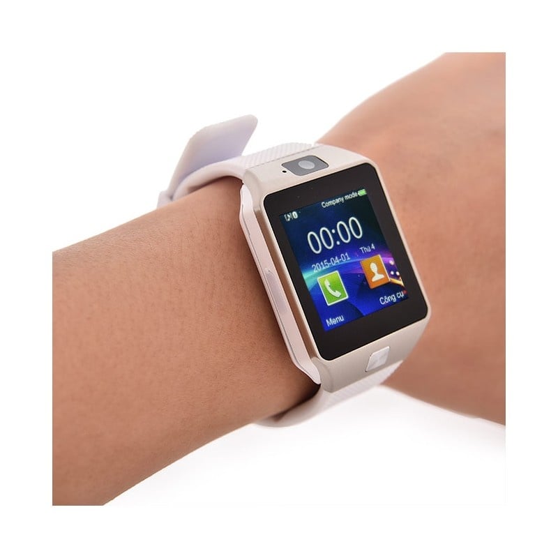 Smartwatch Mtk DZ09 cu Bluetooth si Camera Foto, Compatibil SIM si MicroSD Alb - 3 | YEO