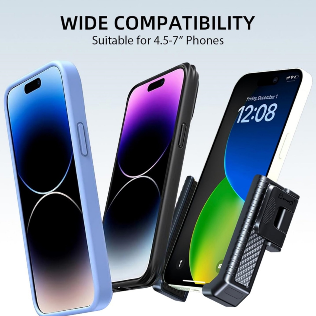 Suport Telefon Moto/Bicicleta Techstar Universal, Anti-Soc, Montaj Ghidon, Compatibil 4.5”–7”, 360° Rotatie – Model D0168 - 1 | YEO