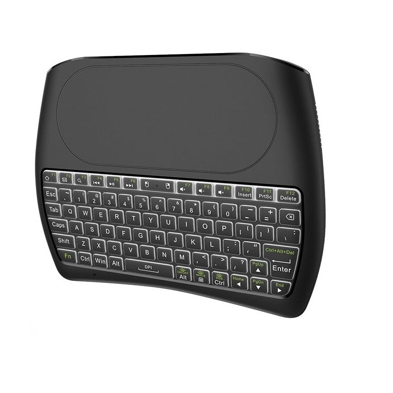 Tastatura Wireless Techstar® Vontar D8, Iluminata, 7 Culori, Android TV, PC, Smart