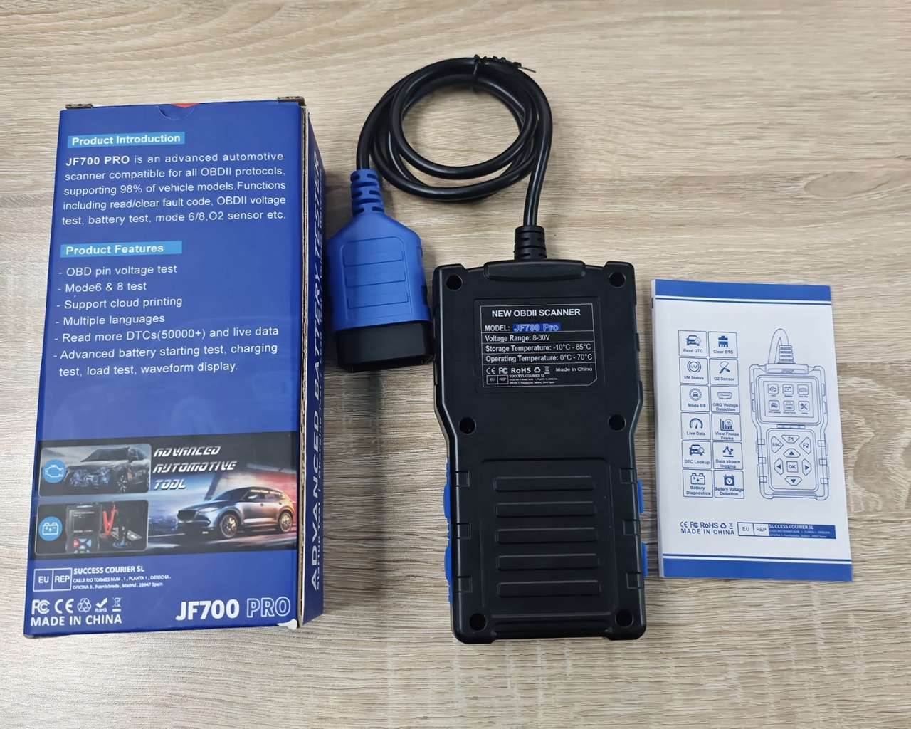 Tester auto JFIND JF700 Pro OBD2 scanner diagnostic motor baterie