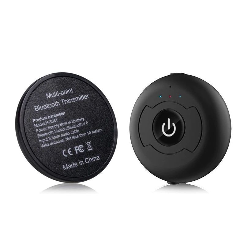 Transmitator Bluetooth Techstar® Mini T2, Bluetooth 5.0, Conectiune Multipoint, AUX 3.5mm, Alimentare MicroUSB, HandsFree