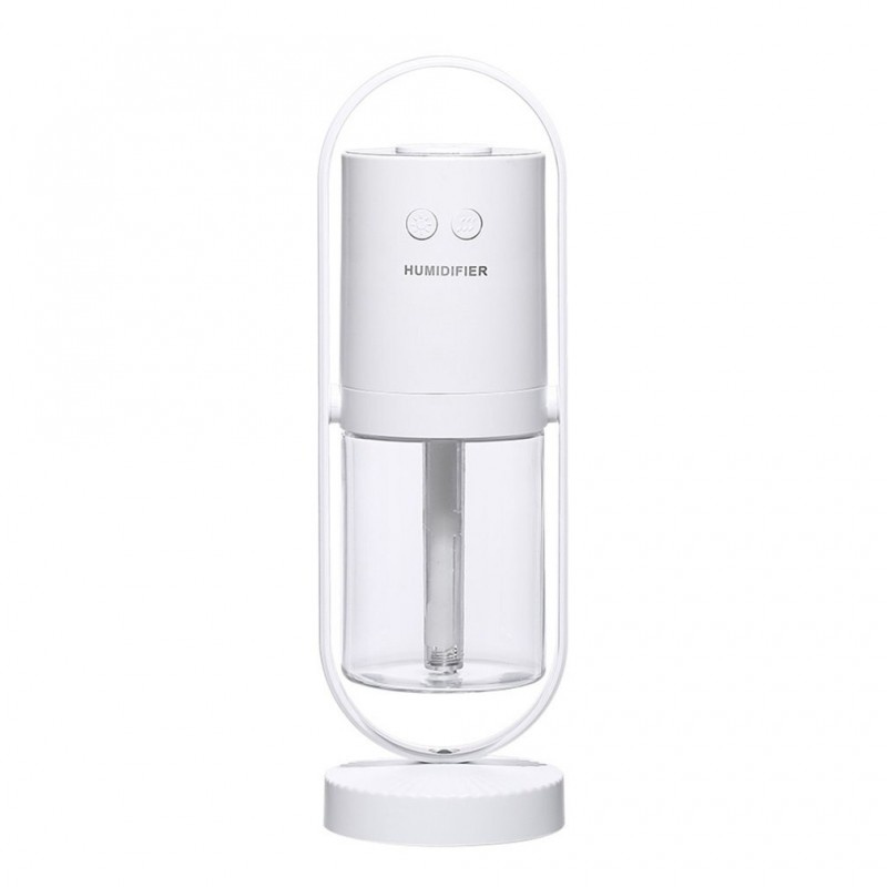 Umidificator Ultrasonic Techstar® Proiector LED, Rotire 360°, Aromaterapie, Purificare Aer, Rezervor 200ml, Alb