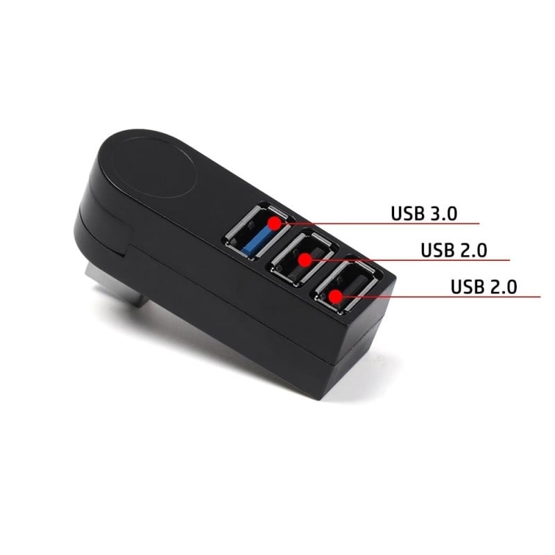 USB Hub Techstar® HB3, 3.0 High Speed, 1 Port USB 3.0, 2 Port USB 2.0, Conexiune USB 3.0 de mare viteza, Compact - 2 | YEO