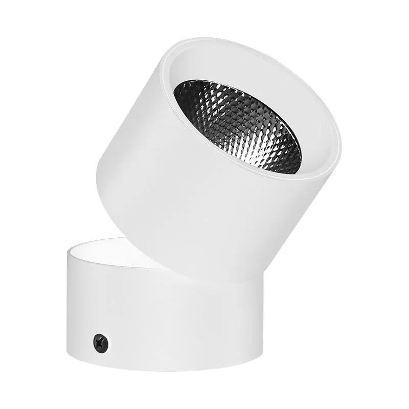 Aplica LED Techstar® AP, Putere 7W, Culoare Lumina 4500K, Diametru 6cm, CRI 80+, Corp Aluminiu, Reglabil 90°, Alb