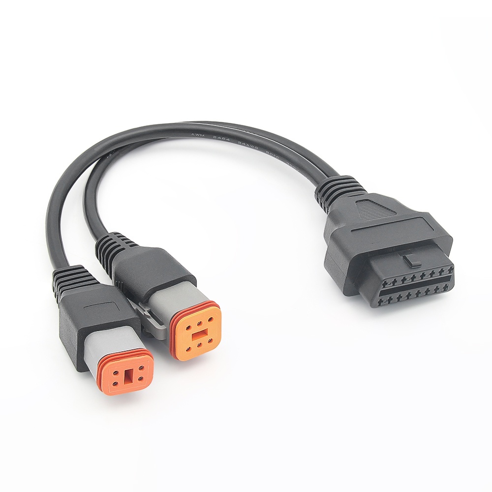 Cablu adaptor OBD2 Techstar pentru Harley-Davidson 4 pini + 6 pini (splitter Y) - 1 | YEO