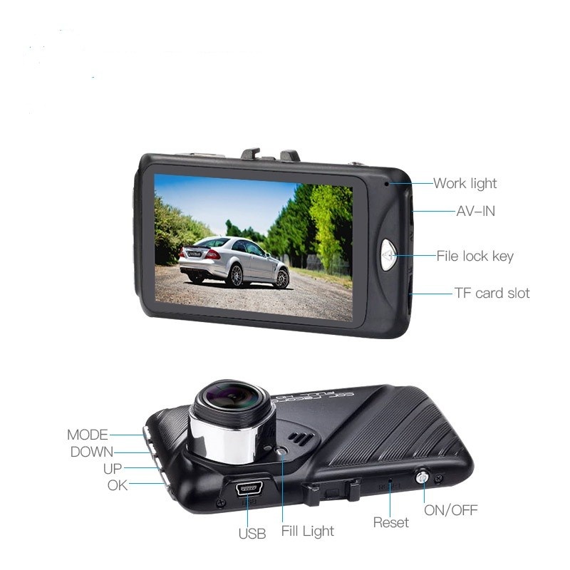 Camera Video Auto Dubla T658 T658 FullHD 12MP cu unghi de 170° si Carcasa Metalica - 2 | YEO