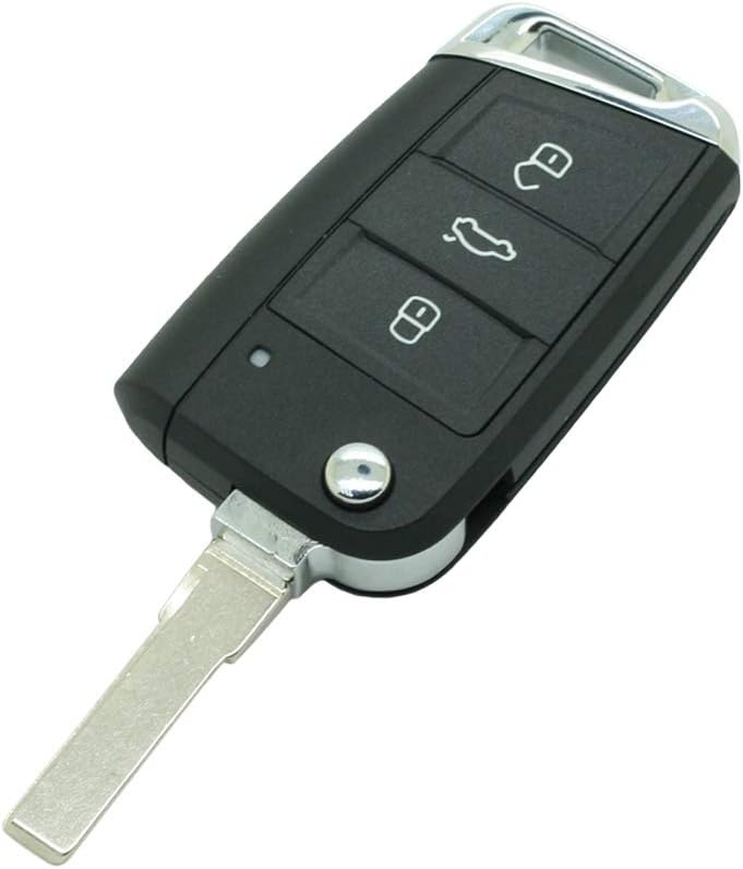 Carcasa Cheie Auto 3 butoane pentru VW Golf 4, Passat B5, Bora, Polo, Skoda Octavia 1, Fabia, Superb – Compatibila Volkswagen, Skoda, Seat, tip Briceag