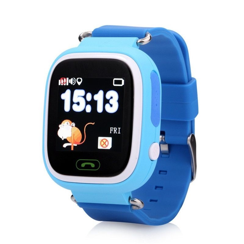 Ceas Smartwatch pentru Copii Albastru Q90 Slot Cartela SIM, GPS Tracker, Buton Urgenta SOS, Monitorizare Live