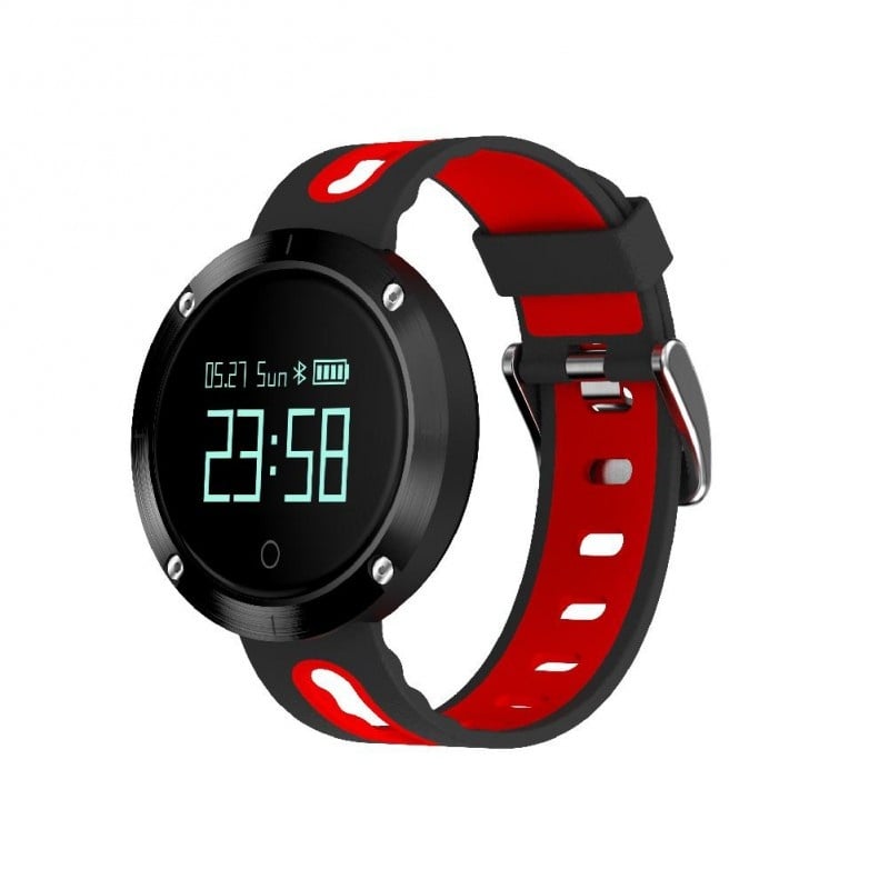 Ceas Smartwatch Techstar® DM58, 1.22 inch IPS, Bluetooth 4.0 + EDR, Monitorizare Tensiune, Puls, Multiple Alerte Unice, Rosu - 1 | YEO