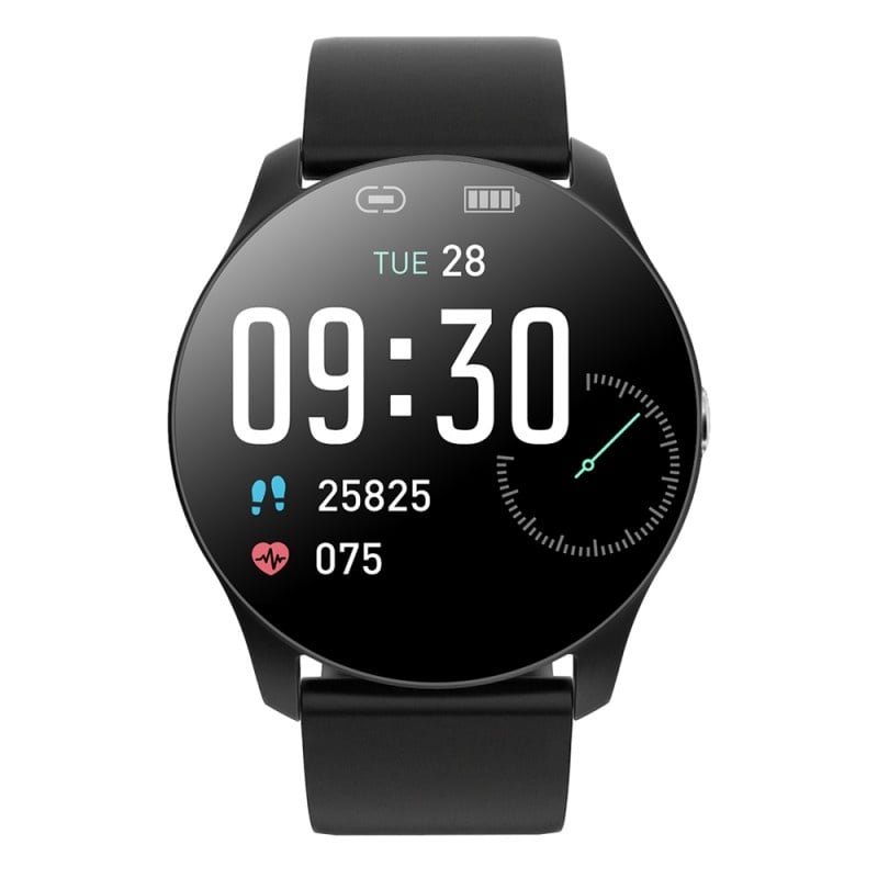 Ceas Smartwatch Techstar® R33, 1.08 inch IPS LCD , Bluetooth 4.0 + EDR, Monitorizare Somn, Puls, Respiratie, Tensiune, Notificari, Negru