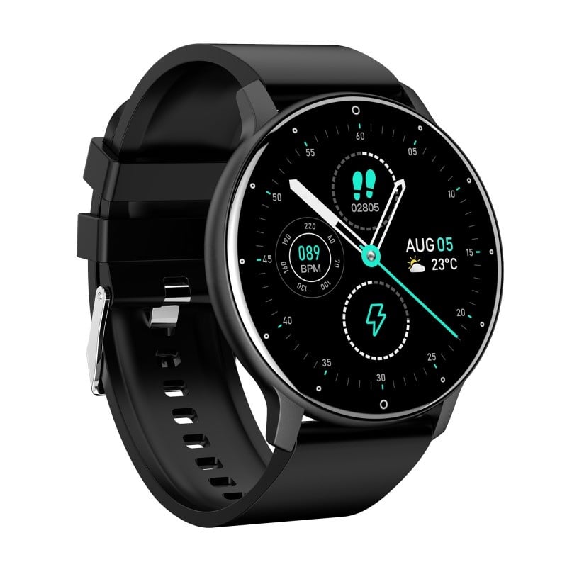 Ceas Smartwatch Techstar® ZL02, Ecran 1.28 Inch TFT, Bluetooth 4.0, Notificari Apeluri/Mesaje, Monitorizare Fitness, Ritm Cardiac Si Tensiune Arteriala, Compatibil IOS/Android, Negru - 2 | YEO