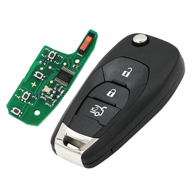 Cheie Auto Completa Techstar® compatibila cu Chevrolet Cruze, Aveo, Malibu, 433Mhz, ID46, 3 Butoane - imagine 6