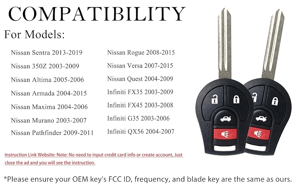 Cheie Auto Programabila Completa 3+1 butoane, Compatibila Nissan X-Trail, Senta, Versa, Altima, Infiniti FX35, 45 – cip ID46, 433Mhz, FCCID CWTWB1U751 / CWTWB1U816 - 1 | YEO