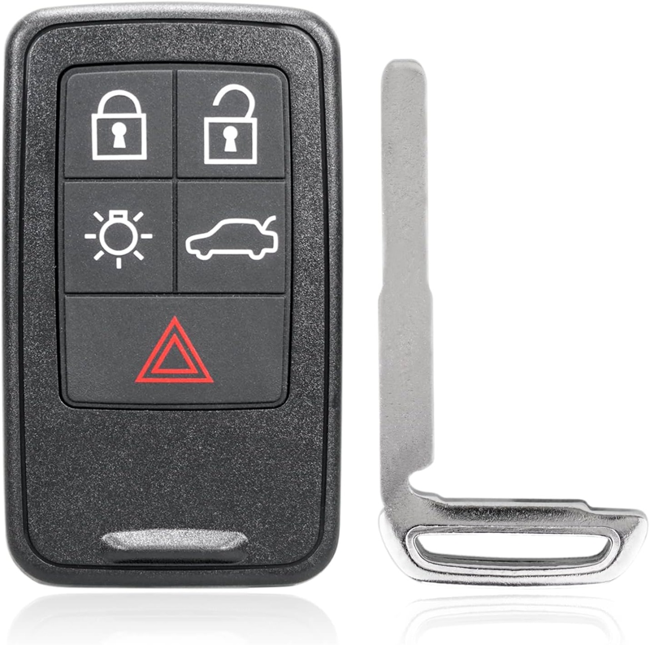 Cheie Auto Programabila Completa 433MHz, Techstar, cu 5 butoane si Cip ID46, Compatibila Volvo S60, V60, V70, XC60, XC70, S80, V40, FCCID: KR55WK49264, cu electronica si lama netaiata - 2 | YEO