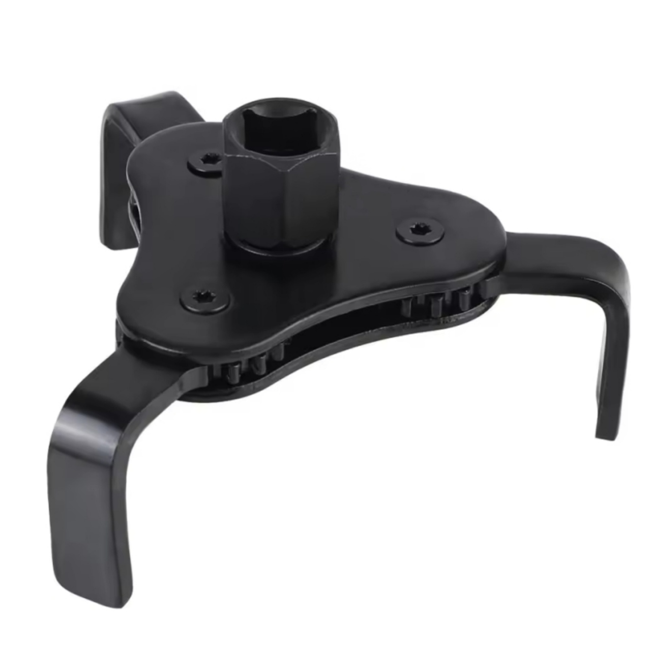 Cheie universala pentru filtru de ulei, 3 brate, Negru, reglabila 55–108 mm, functionare in ambele sensuri, antrenare dubla 1/2