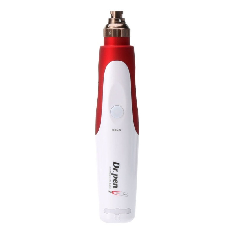 Poze DermaPen Techstar® Dr Pen N2W, 2 Capete de Rezerva, Ace Otel Inoxidabil, Corp Plastic, Ergonomic, Regenerare Piele, Lifting, Viteza Reglabila, 5 Viteze, Alb-Rosu
