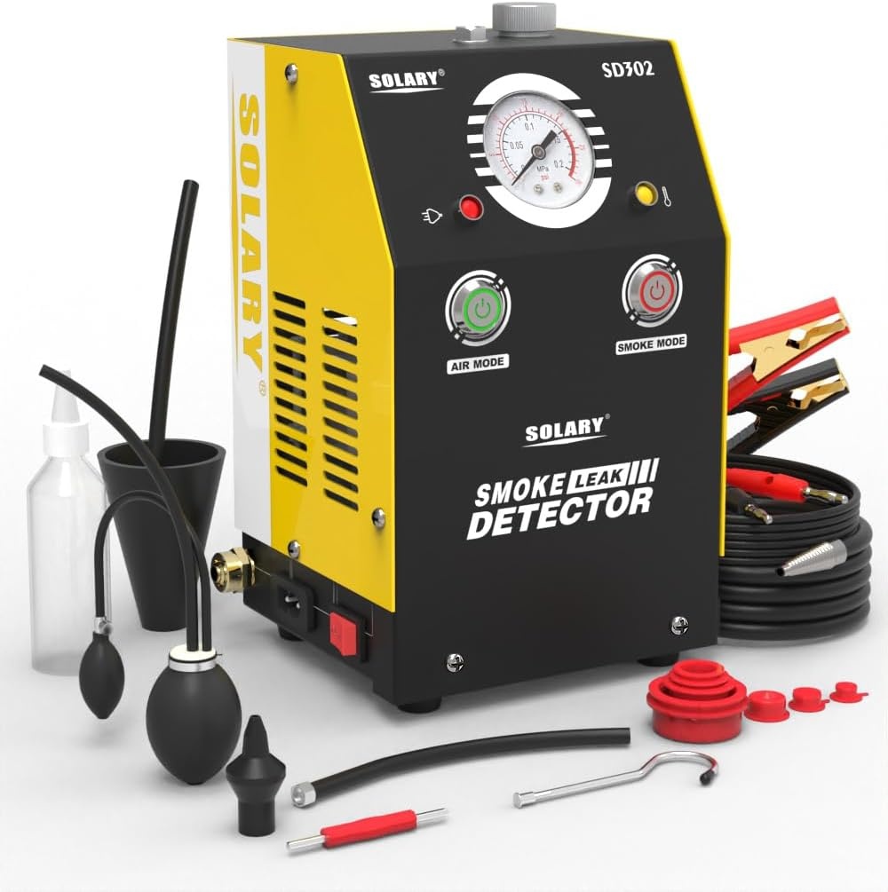 Detector de Fum Auto EVAP Solary SD302, DC 12V, cu Pompa si Manometru, Detectare Scapari Vacuum, Admisie, Evacuare, Motor, 12V, Portabil
