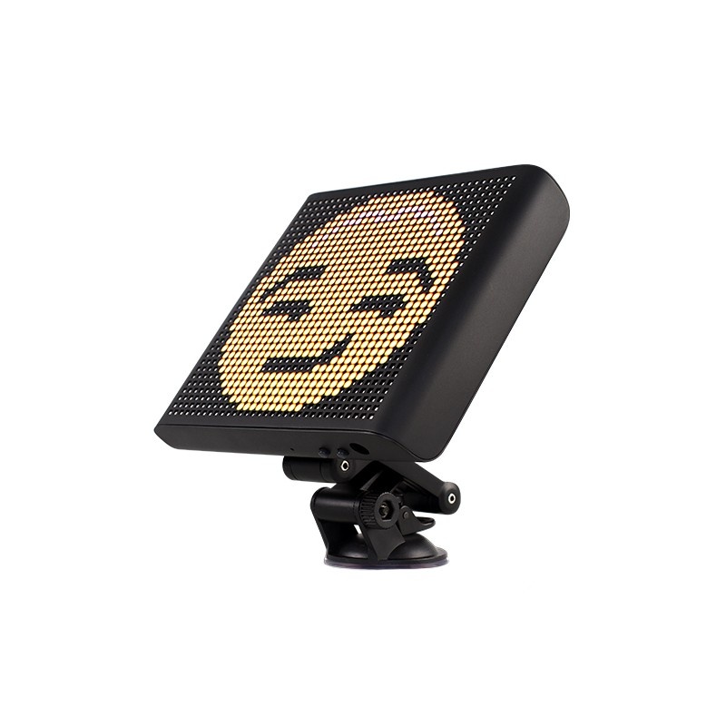 Display Emoji Techstar® Smart cu LED, Controlabil din Aplicatie Bluetooth Android & iOS, Multiple Animatii