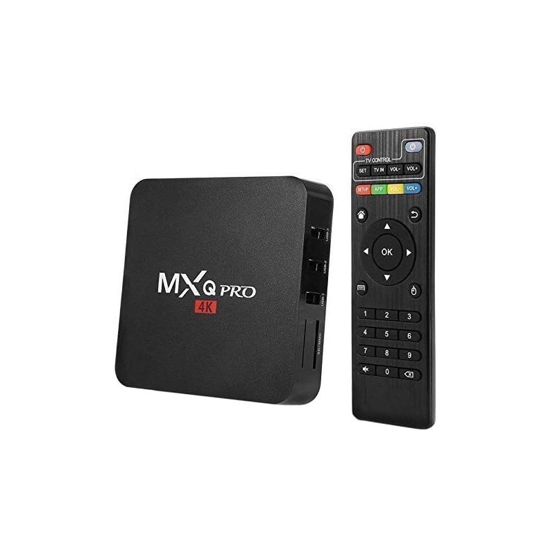 Mini PC Android 7 Media Player, TV Box MXQ PRO UltraHD 4K Quad-Core 64 Bit 1GB RAM, 8GB ROM Wireless, Ethernet