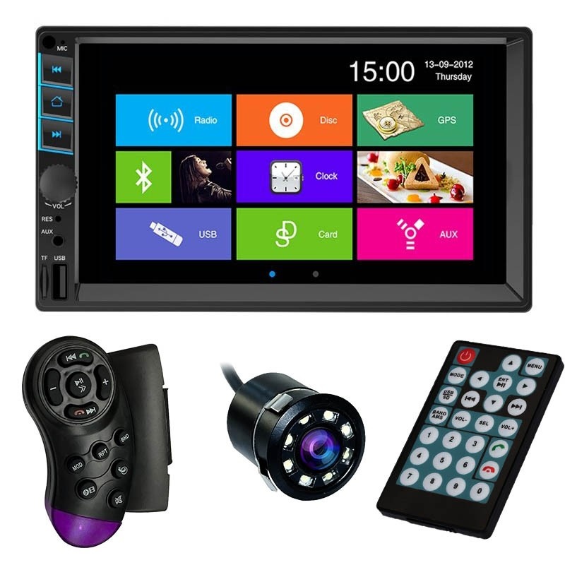 MP5 Player Techstar® 7055, 2DIN, Camera Marsarier, Ecran HD Touch 7