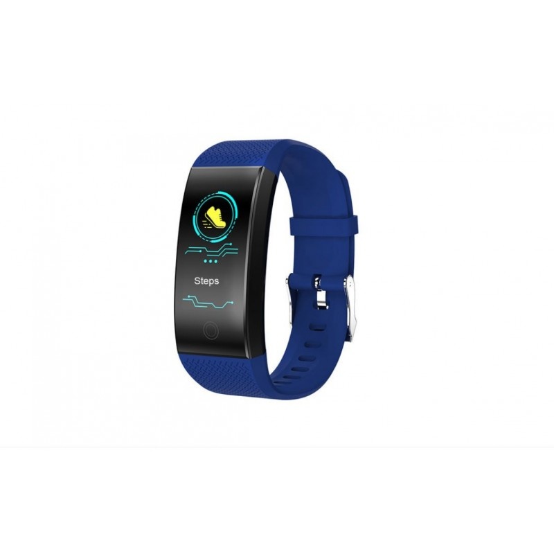 Resigilat Bratara Fitness Smart Techstar® QW18 ALBASTRU, Monitorizare Cardiaca, Sedentary, Bluetooth, IP65, Ecran IPS - 1 | YEO