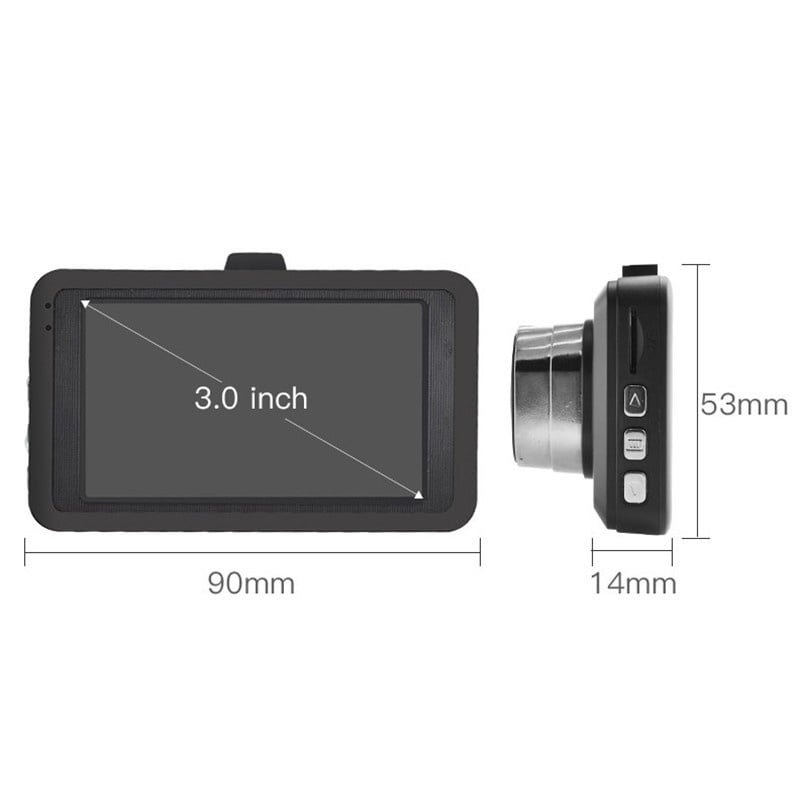 Resigilat Camera Video Auto Techstar® T616, Display LCD 3 inch, Full HD, Rezolutie 1080P, G-Sensor, Night Vision, Unghi de filmare 140°, Negru - 3 | YEO