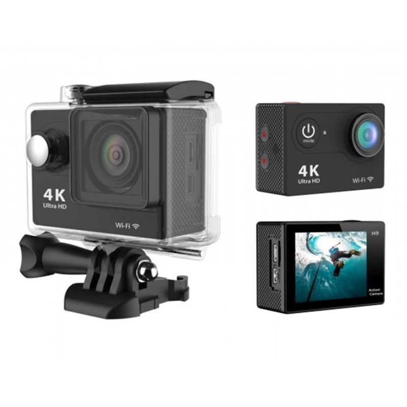 Resigilat Camera video sport Eken H9+, 12 MP, 4K, Display 2 inch, Wi-Fi, Waterproof 30m/adancime, Unghi filmare 170º, Idela pentru sporturi extreme, Negru - 3 | YEO