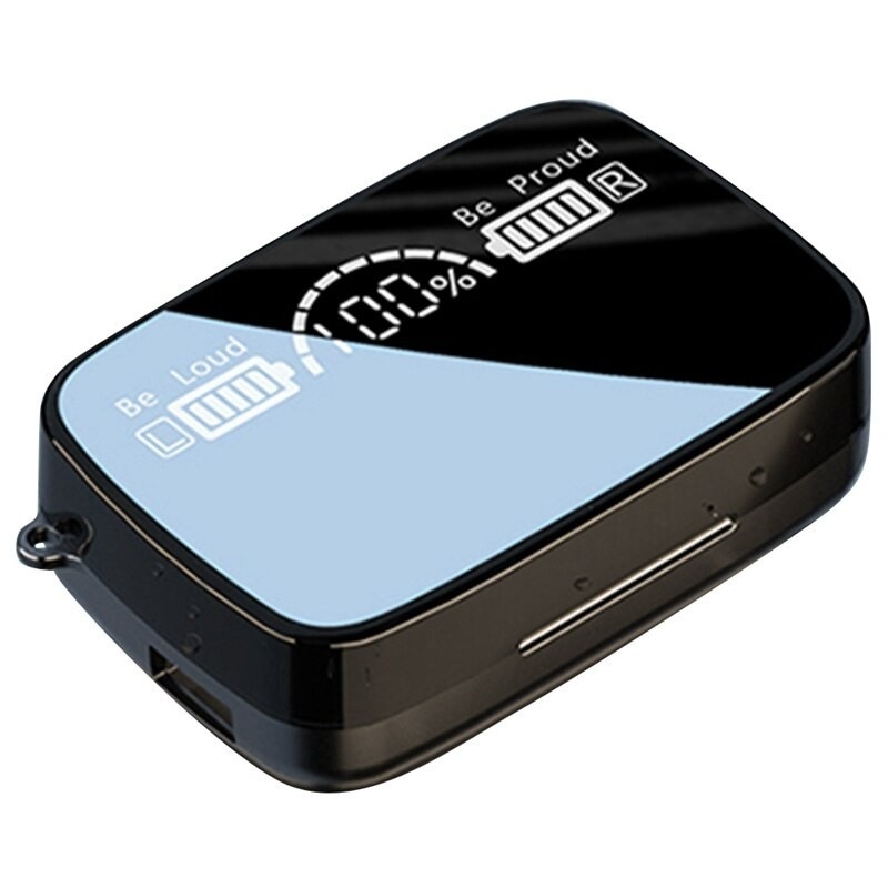 Resigilat Casti Smart Techstar® M9, Wireless, Bluetooth V5.1, Touch, Display Digital, 2000mAh, pentru iPhone Xiaomi Huawei, Negru - 1 | YEO