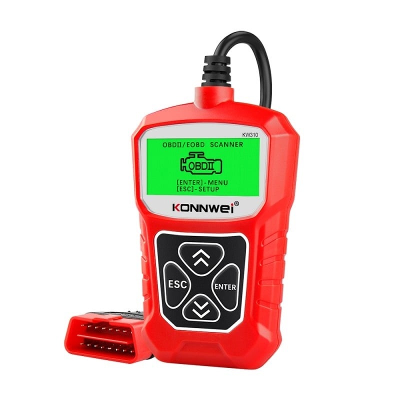 Resigilat Diagnoza OBD2 KONNWEI KW310, Red, Afisare Erori + Descriere, Resetari, Live Data, ELM 327 OBDII - imagine 2