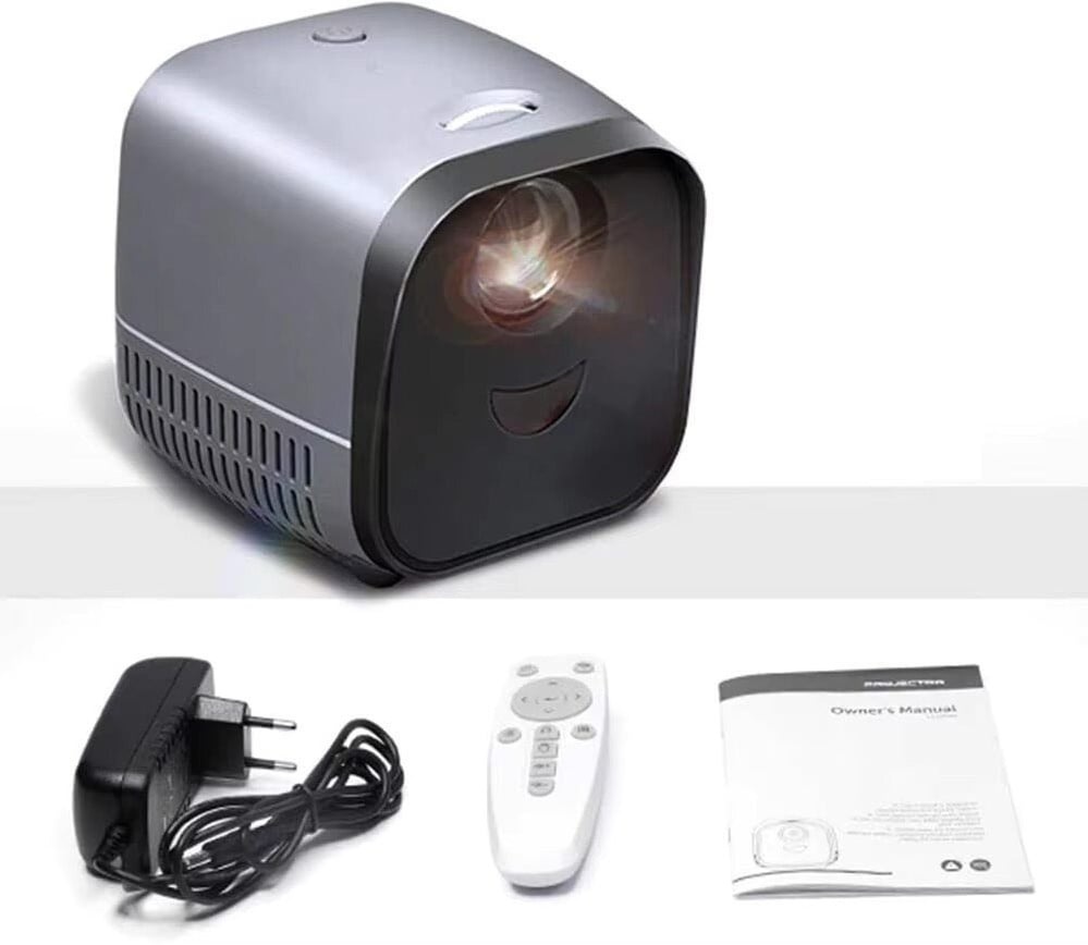 Resigilat Videoproiector Portabil Techstar® G2, Full HD 1080p, 1000 lumeni, Gri, Mini Proiector cu USB, HDMI, Ideal pentru Home Cinema, Gaming si Prezentari