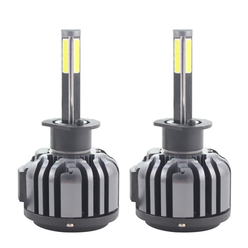 Set 2 LED-uri Auto Techstar® F6, H1, 45w, 5000 Lumeni, 6500K, AUTO, 12-24 Volti, COB, Canbus