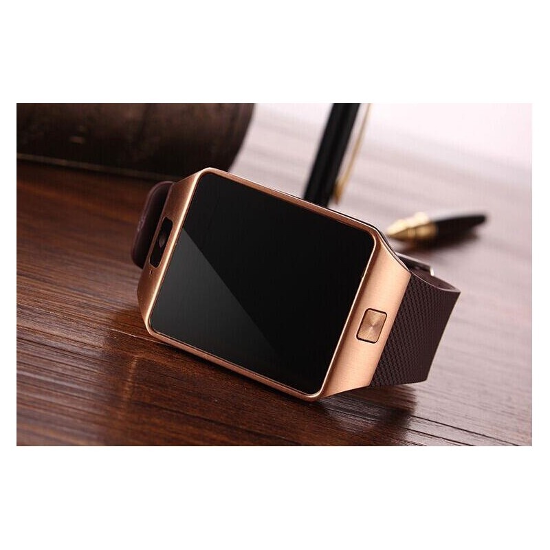 Smartwatch Bluetooth DZ09 MTK Compatibil SIM si MicroSD cu Camera Auriu - 1 | YEO