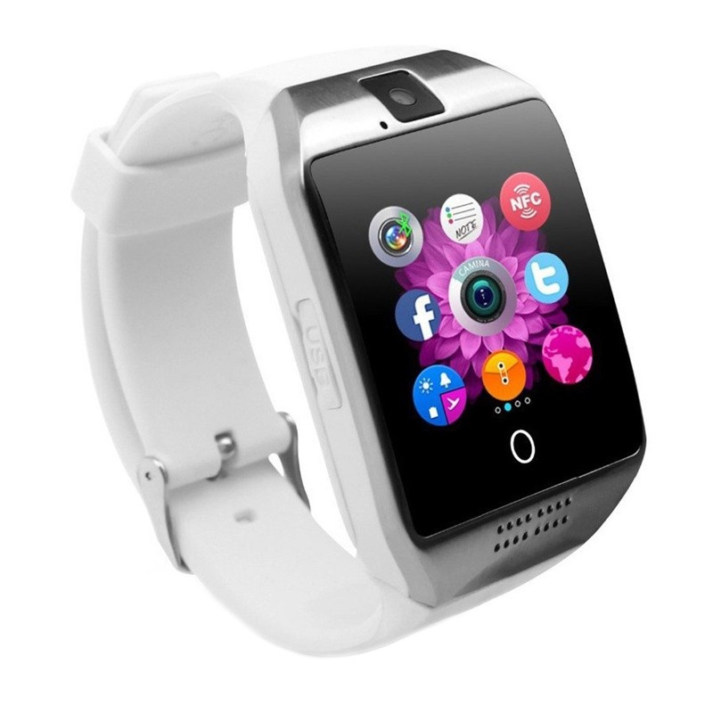 Smartwatch Vogue Q18 Curved cu Camera si Telefon 3G Alb Display 1.54