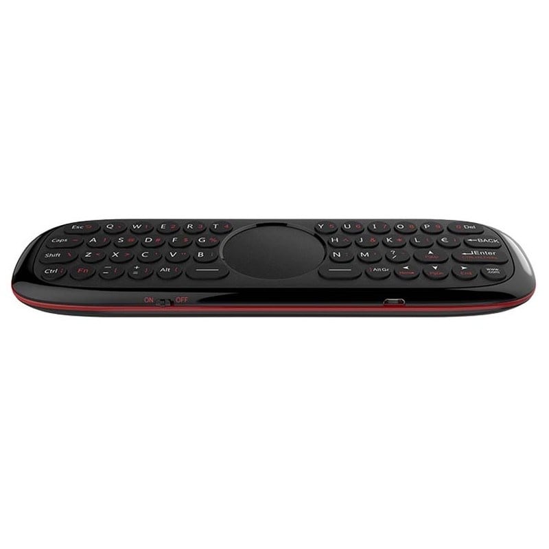 Tastatura Techstar® W2, Air Mouse, Voice, Telecomanda, 2.4G, Gyroscop, TouchPad, QWERTY, Anti-Pierdere, Compatibila PC, Android, SmartTV - 1 | YEO