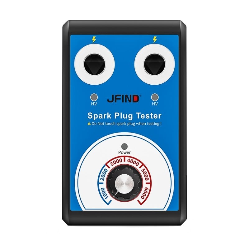 Tester de bujii auto JFIND B0198-1, analiza de aprindere a mașinii pe benzină 12V, reglabil cu doua orificii, 6000 rpm, Albastru/Negru