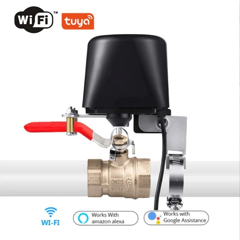 Valva Inteligenta Techstar® Smart Valve, Conectiune Wireless, Oprire si Pornire Alimentare Conducta Apa/Gaz, Compatibil Tuya , Google Assistant - 1 | YEO