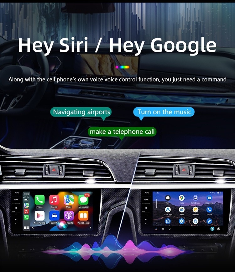 Adaptor Wireless CarPlay & Android Auto 2-in-1 Techstar® B12, USB Compact, Bluetooth 5.3 + Wi-Fi 5.8GHz (5G), Plug & Play, Buton Control/Reset + LED, Conectare Automata - imagine 7