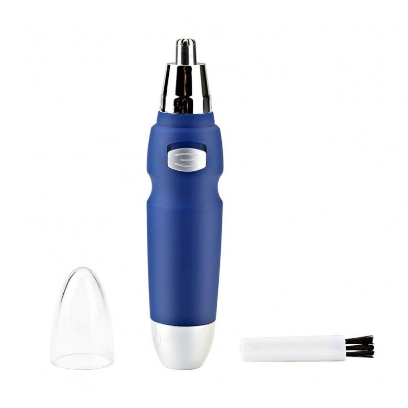 Aparat de tuns, tip Trimmer Techstar®, cu Baterii, pentru Urechi, Nas, Gat, Sprancene, Albastru
