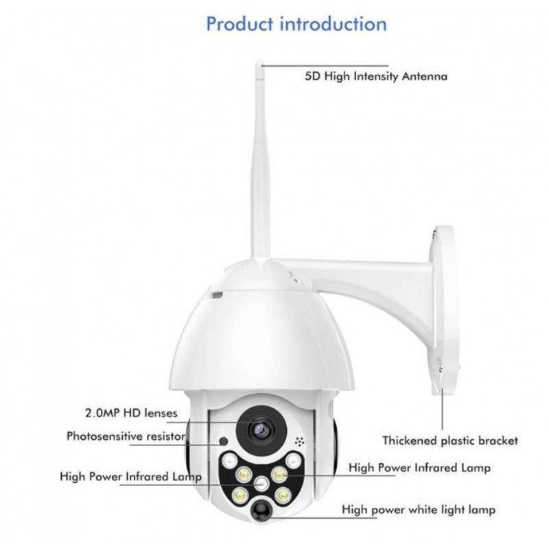 Camera Supraveghere PTZ IP Wi-fi Techstar® P11, Outdoor Speed Dome, Wireless, Wateproof, 320°, 1080p - 3 | YEO