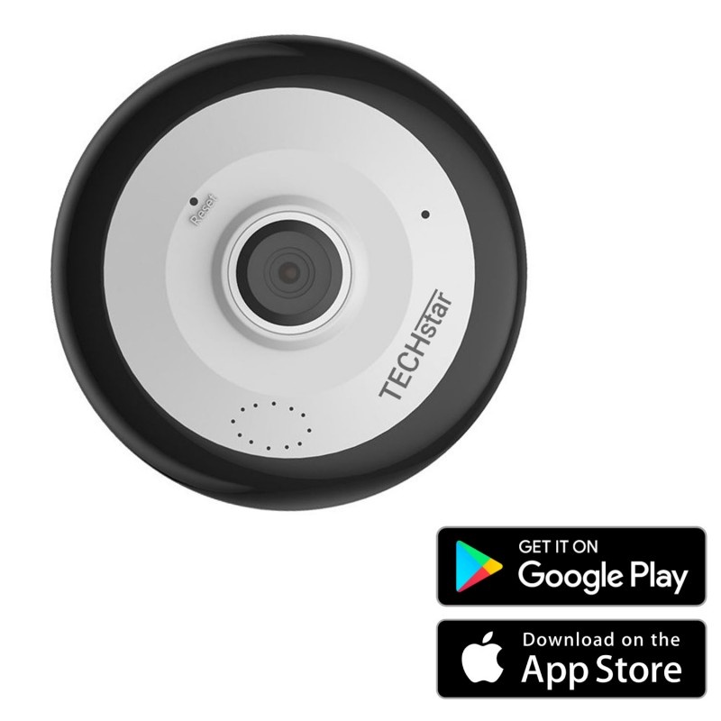 Camera Supraveghere Video Techstar® V380-A8, Full HD 1080P, Wireless, 360°, Detectare Miscare, Microfon, Difuzor - 1 | YEO