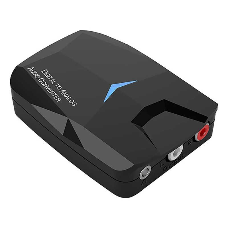 Convertor Audio Digital la Analog Techstar® M24, Compatibil Bluetooth 5.0, Cablu audio optic la RCA, Negru