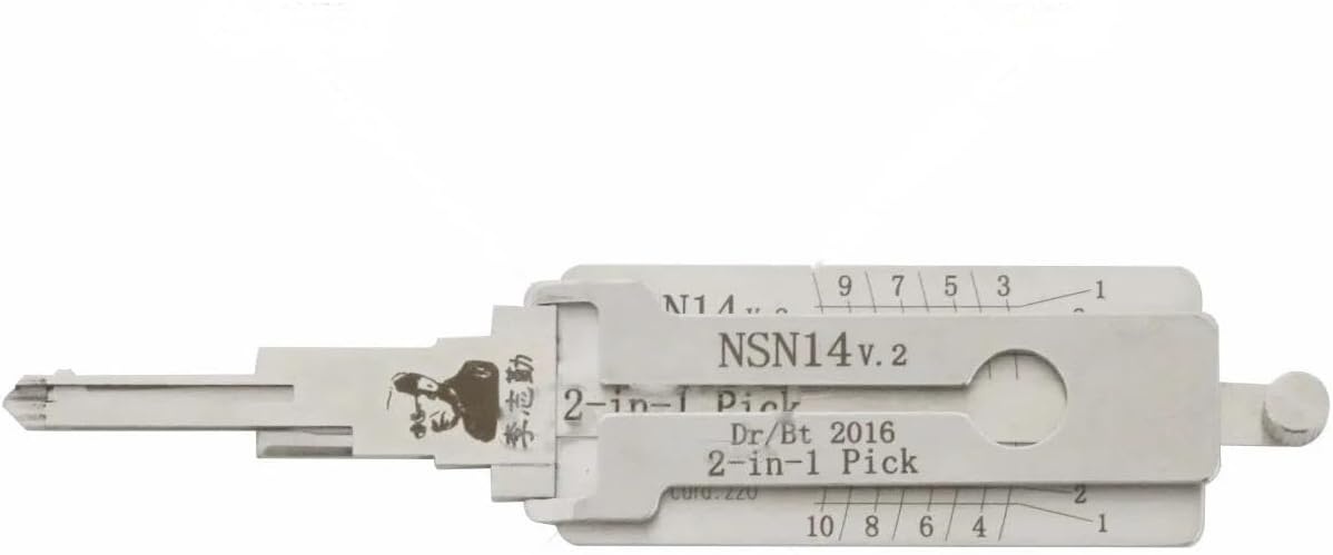 Decodor auto Lishi NSN14 2 in 1 pick pentru chei Nissan Infiniti Subaru, usa si portbagaj NSN14 DR/BT - imagine 3