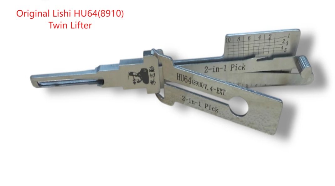 Decodor auto Lishi Original HU64(8910) 2 in 1 Decoder + Pick Mercedes-Benz HU64 10-Cut, deblocare contact, usa, portbagaj - imagine 6