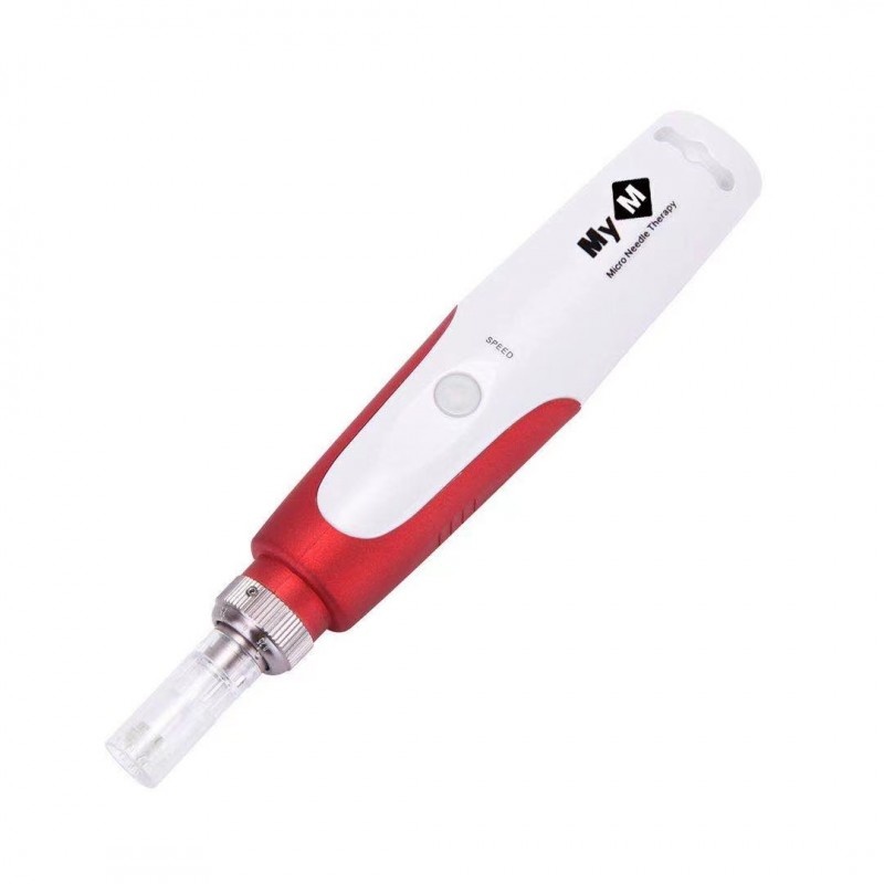 Poze DermaPen Techstar® Dr Pen N2W, 2 Capete de Rezerva, Ace Otel Inoxidabil, Corp Plastic, Ergonomic, Regenerare Piele, Lifting, Viteza Reglabila, 5 Viteze, Alb-Rosu