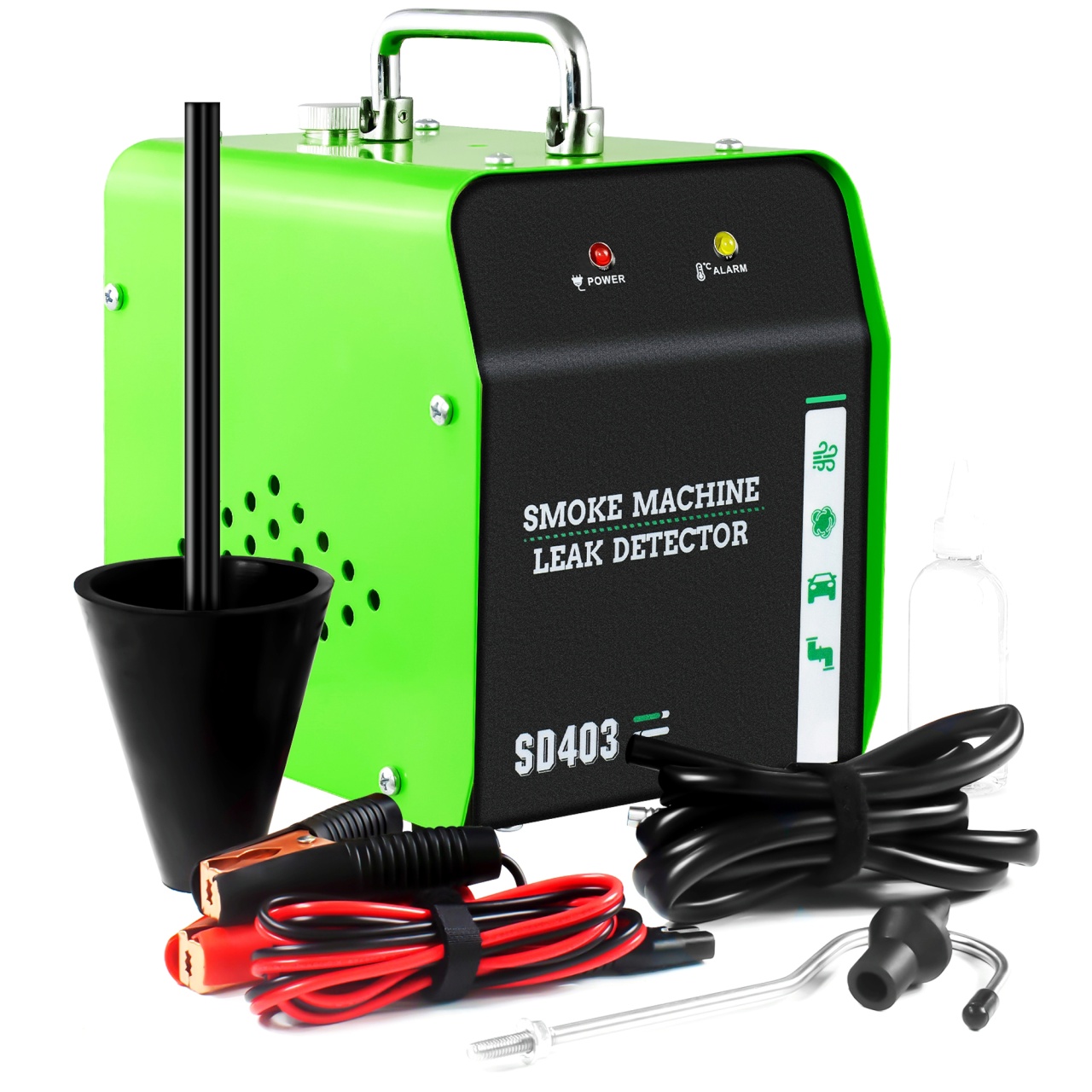 Detector de scurgeri cu fum Techstar® SD403, Testare Profesionala pentru Sisteme EVAP, Conducte Auto si Admisie si Evacuare, Verde/Negru